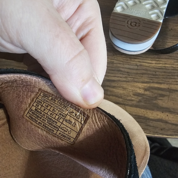 UGG Women's Black Suede Sandals - Picture 4 of 4